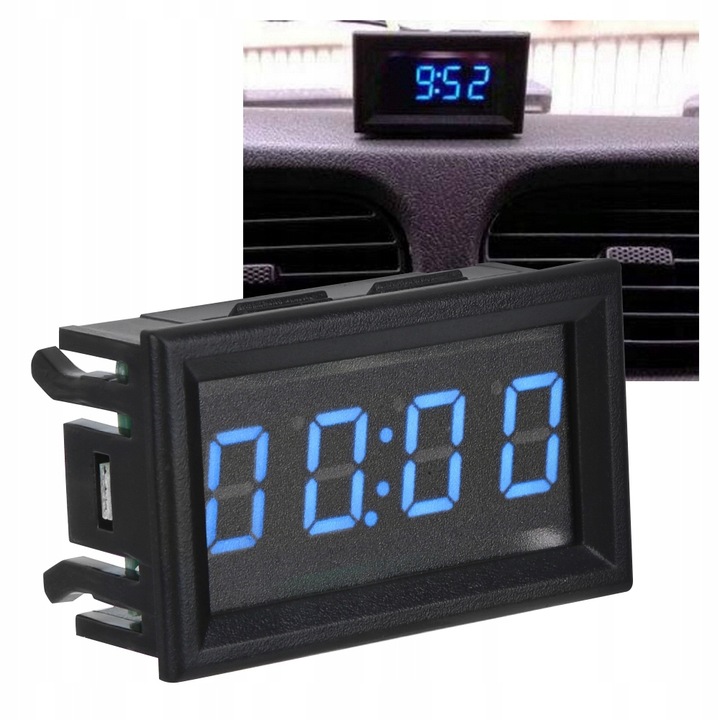 CONTADOR AUTO DIODO LUMINOSO LED DIGITAL RELOJ COCHES 