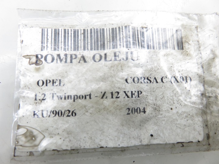 POMPE HUILES OPEL CORSA C 1.2 16V TWINPORT 55556309 AVEC 12 XEP
