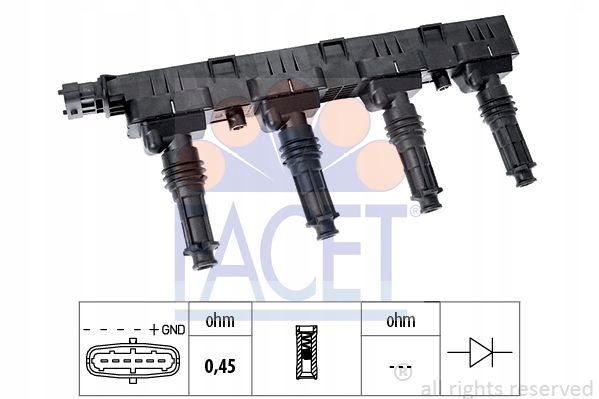 BOBINA DE ENCENDIDO 9.6300 FACET 