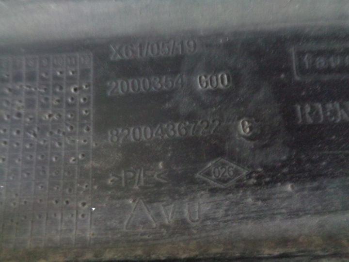 RENAULT KANGOO II 2 CITAN PARE-CHOCS ARRIÈRE ARRIÈRE 8200436722