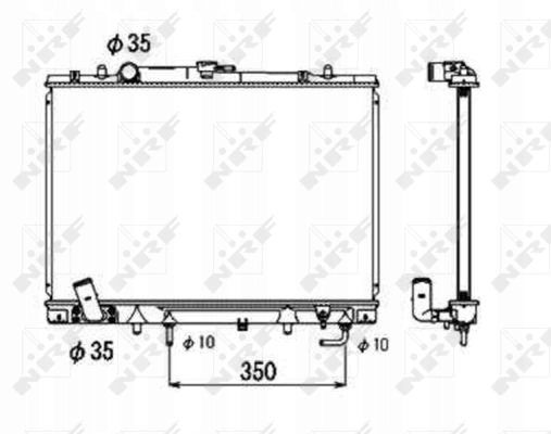 RADIATEUR MITSUBISHI PAJERO 3,0 97- NRF ASSISTANT CONDUCTEUR #4