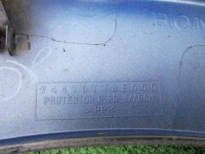 HONDA CIVIC IX TYPE R MOULURE SUR AILE DROITE ARRIÈRE ARRIÈRE ORIGINE