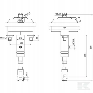 AMORTIGUADOR DE FRENADO HYDRAULICZNO-PNEUMATYCZNY T2025 