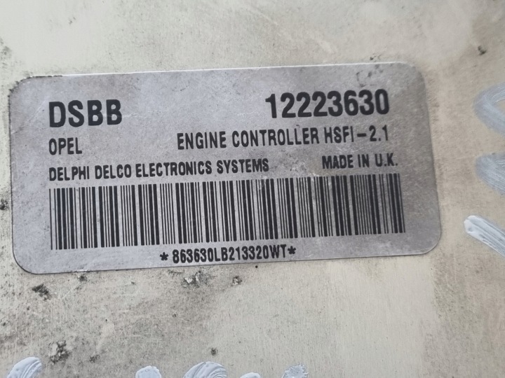 ORDINATEUR CONTRÔLEUR OPEL ZAFIRA 12223630 DSBB HSFI-2.1