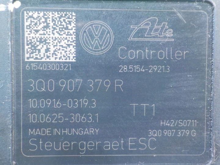 VW GOLF VII 1.4 TSI 15R 5D HAYON POMPE ABS 3Q0907379R 3Q0614517R