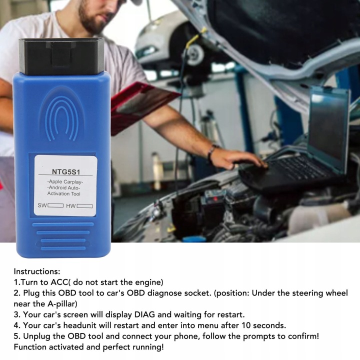 CARPLAY AUTO OBD ACTIVATOR CARPLAY POUR NTG5 S1 NARZEDZIE VERS AKTYWACJI 5L