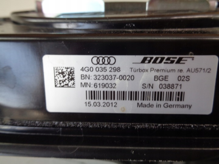 AUDI A6 C7 HAUT-PARLEUR HAUT-PARLEURS SUBWOOFER BOSE 4G9035382A