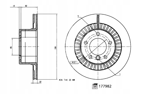 DISQUES FREIN ARRIÈRE FEBI BILSTEIN 177982
