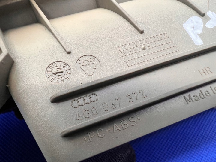 AUDI A6 C7 MANIVELLE ACCOUDOIR PORTES DROIT ARRIÈRE 4G0867372