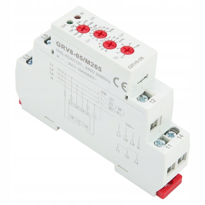 3-FAZOWY RELAIS MONITOROWANIA TENSION I SÉQUENCES PHASE GRV8-05 M265