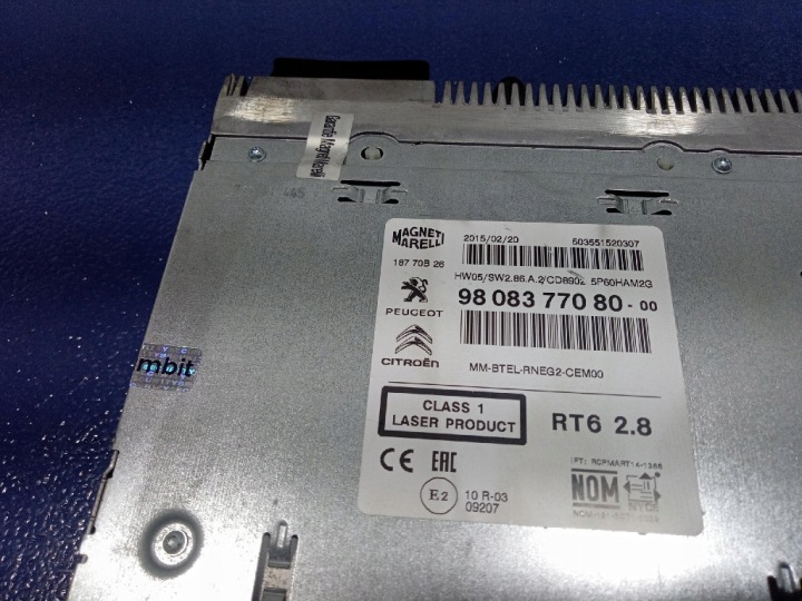 CITROEN DS5 RADIO NAVIGATION 9808377080