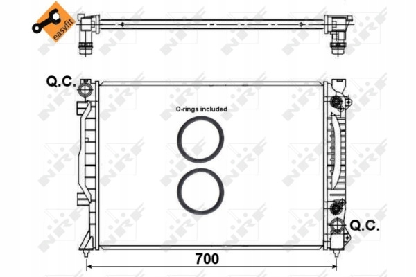 NRF RADIATEUR VW AUDI A6 2,5TDI