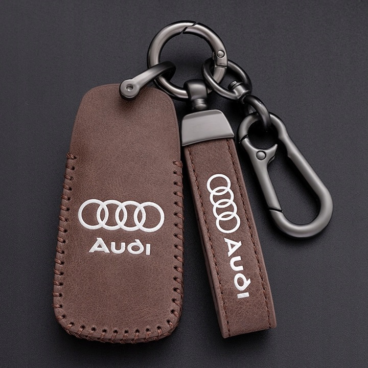 COLGANTE PARA LLAVES AUDI Q3 A6 A3 A8 A7 METAL CUERO 