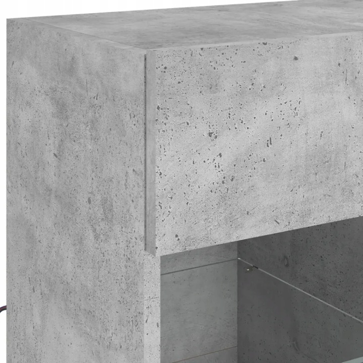 SCIENNA CASIER TV AVEC LED SZAROSC BÉTON 58,5X30X60,5 CM