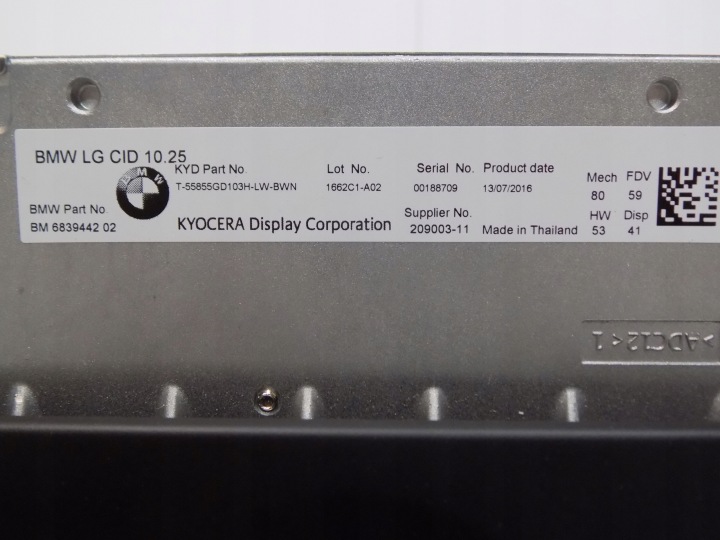 BMW G11 G12 MONITEUR NAVI IDRIVE ENSEMBLE 8781098 6839442