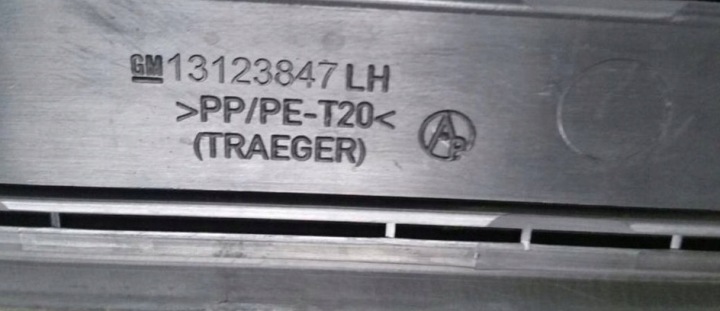 OPEL MERIVA A MOULURE JOINT D'ÉTANCHÉITÉ MONTANTS PORTES GAUCHE 13123847LH