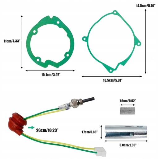 KIT BOUGIE DE PRÉCHAUFFAGE AMPOULE FILTRE VERS WEBASTO 12 V 3 KW-8 KW