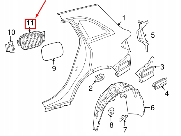 BOUCHON GOULOTTE DE REMPLISSAGE CARBURANTS MERCEDES-BENZ GLC X253 A2536305902