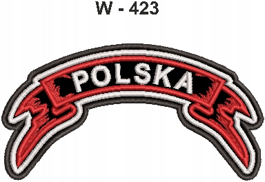 Polska napis, naszywka patriotyczna