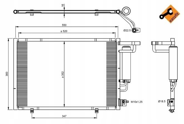 RADUADOR DE ACONDICIONADOR NRF 350395 