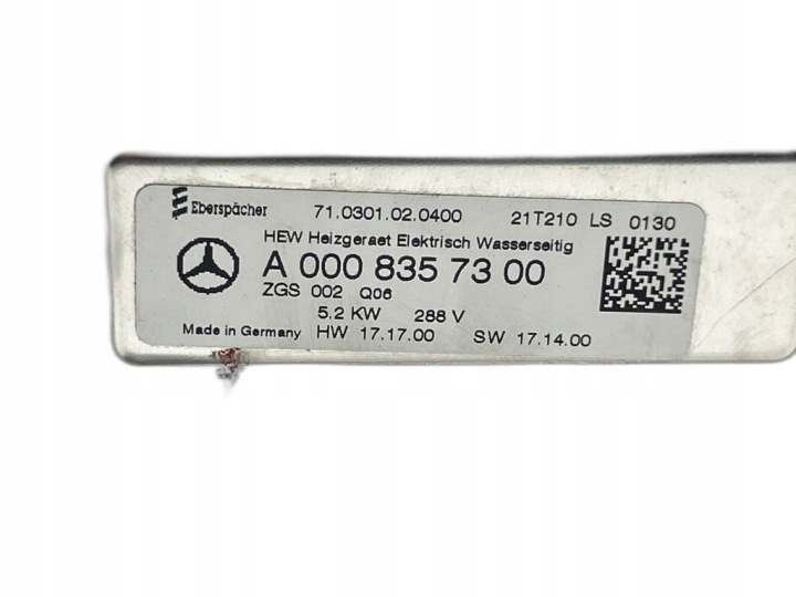ÉLECTRIQUE CHAUFFAGE BATTERIE FOR MERCEDES-BENZ EQC OEM: A0008357300