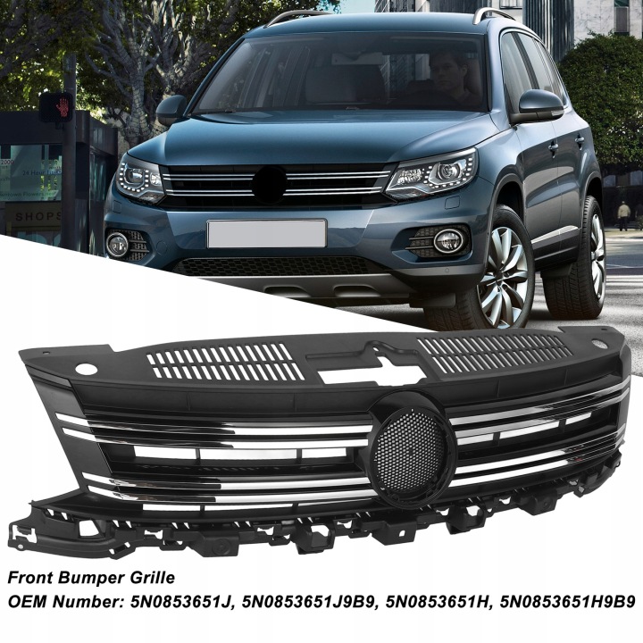 CALANDRE PARE-CHOCS GRILLE 5N0853651J9B9 5N0853651H 5N0853651H9B9 VERS 5N RESTYLAGE
