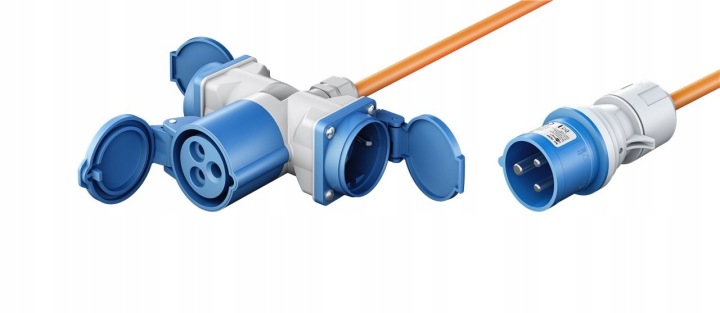 CÂBLE DE CAMPING POUR OBSZAROW ZEWNETRZNYCH, CÂBLE ADAPTATEUR CEE, 1.5 M