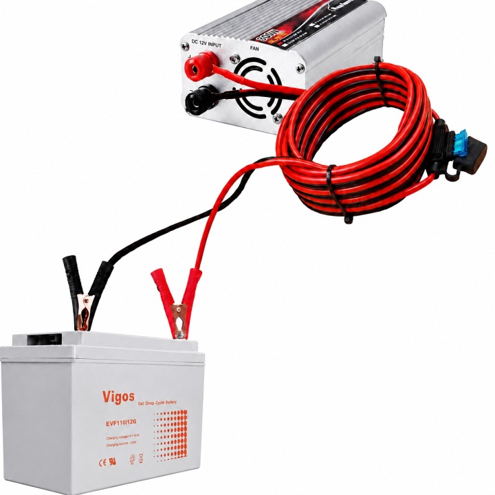 CÂBLE DÉMARRAGE AVEC KROKODYLKAMI, RALLONGE VERRE ZACISKOWE 16AWG 4M