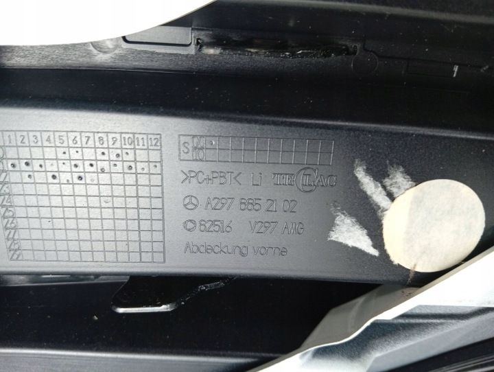 MERCEDES EQS V297 W297 297 AMG PARE-CHOCS AVANT AVANT 2978850002 2978852102