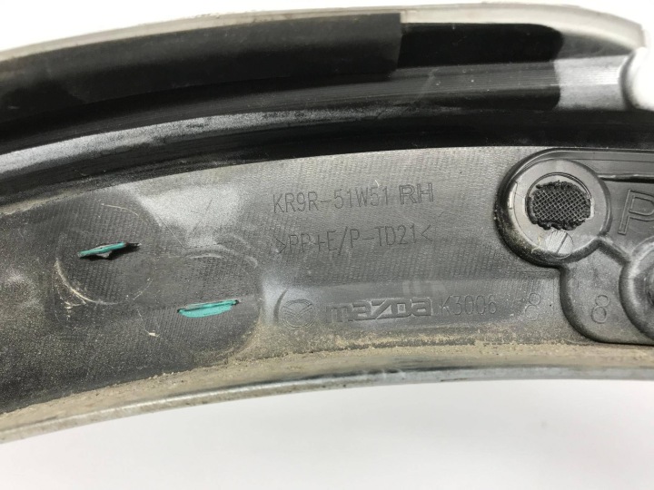 MAZDA CX-60 2022 MOULURE GARDE-BOUE REVÊTEMENT DROIT ARRIÈRE KR9R-51W51