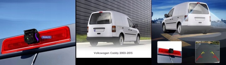 CAMÉRA MARCHE ARRIÈRE DANS AMPOULE STOP AHD ÉCRAN KIT VW VOLKSWAGEN CADDY 2003-2015