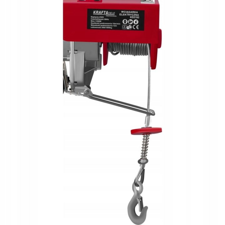 WYCIAGARKA WCIAGARKA ÉLECTRIQUE 230V 1200W 300/600KG TÉLÉCOMMANDE ACIER CÂBLE