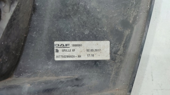 DAF XF 106 EURO 6 T CALANDRE GRILLE 2019 ANNÉE ORIGINAL