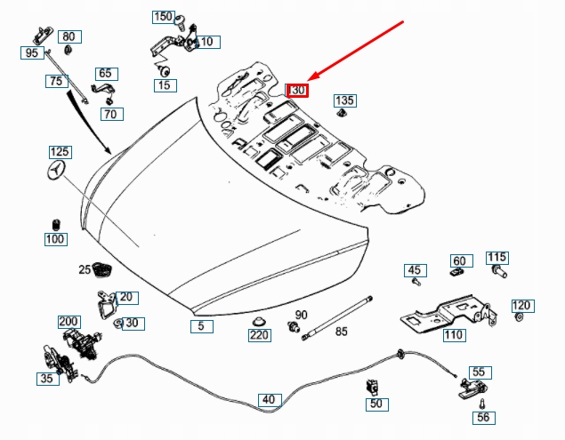 MERCEDES-BENZ VITO W447 ISOLATION CAPOTS MOTEUR A4476825200 ORIGINALE