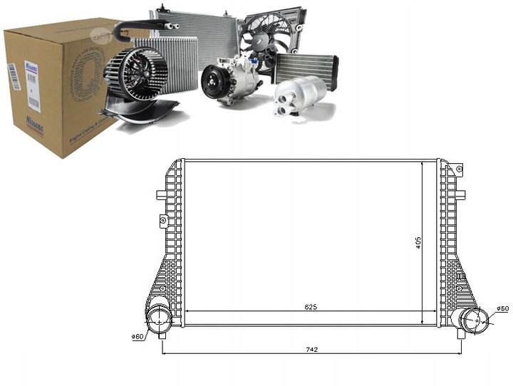 INTERCOOLER NISSENS 1K0145803AK 3AA145805C 1K01458 photo 1 - milautoparts-fr.ukrlive.com