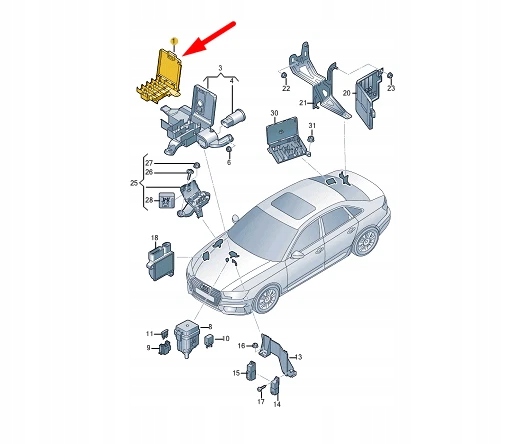 AUDI A4 B9 BOÎTE FUSIBLES 8W0941824AN