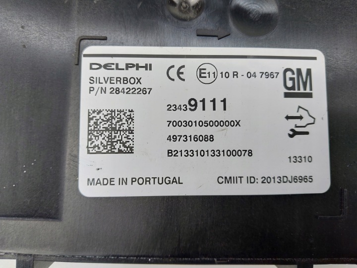 MODULE RADIO SILVERBOX 23439111 OPEL INSIGNIA A LIFT