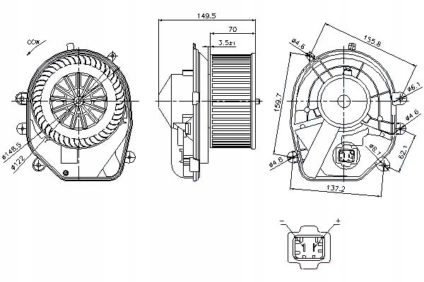 87030 NISSENS VENTILADOR SOPLADOR AUDI A4 1.6 (8D2. B5) 