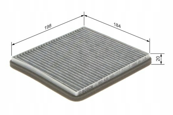 BOSCH 1 987 435 565 FILTRE VENTILATION ESPACES PASAZERSKIEJ