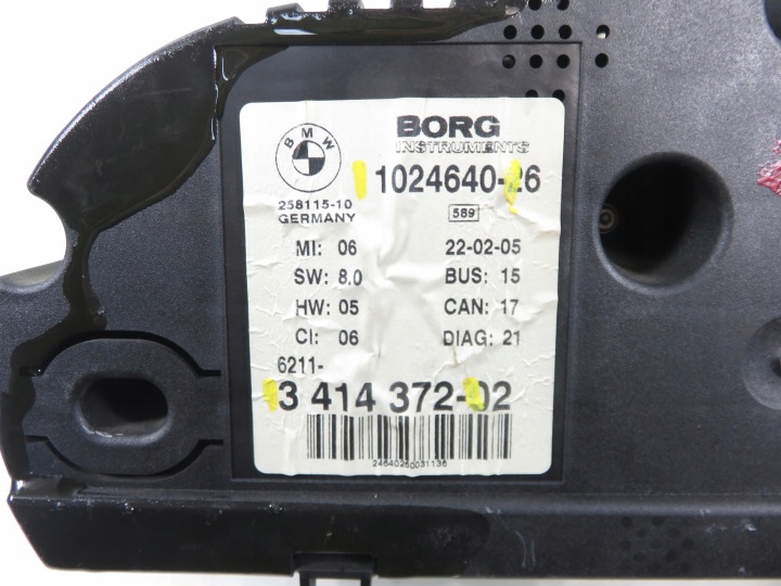 COMPTEUR BMW X3 (E83) 2.0 D 1 3414372 1024640