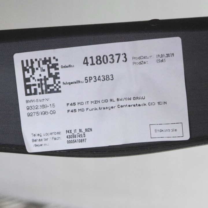 BMW 2 F46 2019 TABLEAU DE BORD