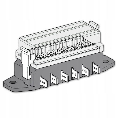 BLOQUE FUSIBLE PLANO 6-KROTNA 