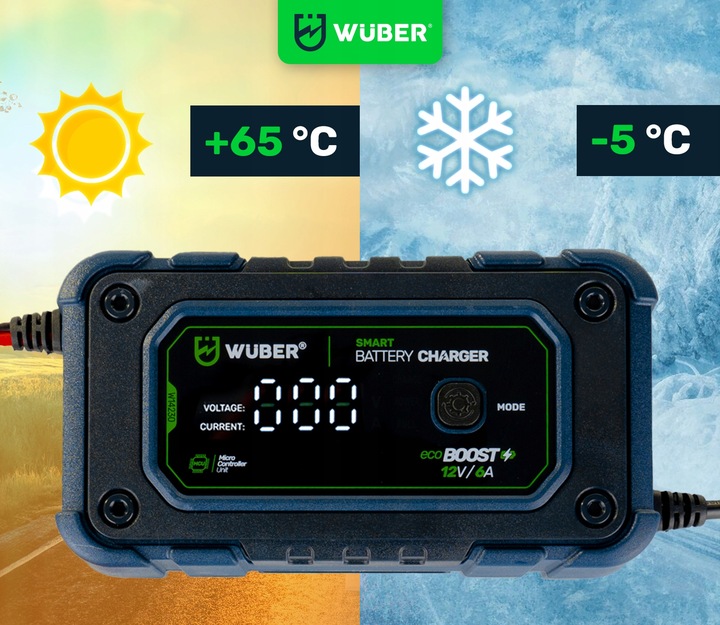 RECTIFICADOR AKUMULATOROWY AUTO MIKROPROCESOROWY 12V 6A DISPOSITIVO DE CARGA LCD 