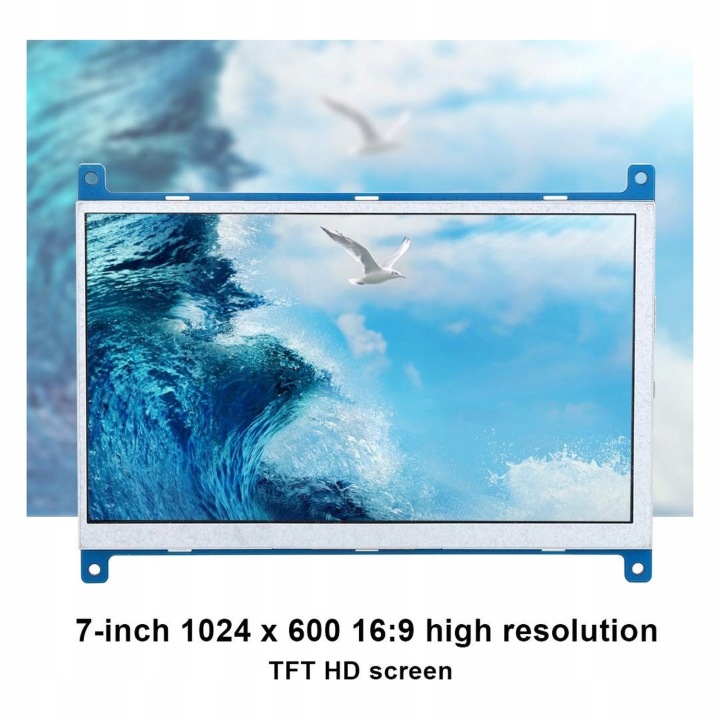 ALLECTO ÉCRAN 7 ÉTRIERS HD 1024 X 600 TFT HDMI MONITEUR VERS BOÎTIERS