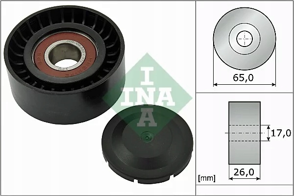 INA 532 0557 10 ROLLO KIERUNKOWA / PROWADZACA, CORREA DE CUÑA ZEBATY 