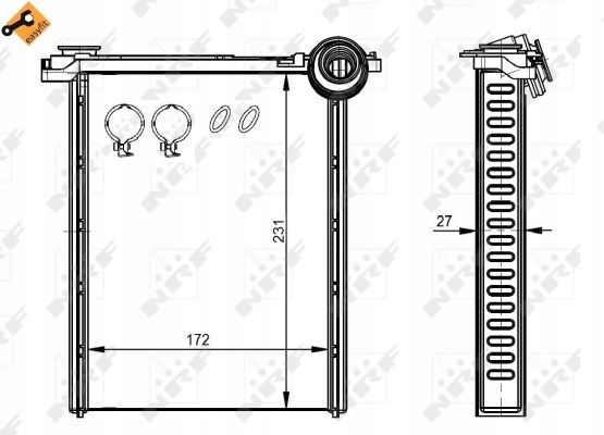 WYMIENNIK CIEPLA INTERIOR POJAZDU NRF 54314 