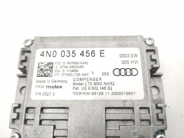 AMPLIFICATEUR D'ANTENNE PORSCHE TAYCAN 2021 4N0035456E