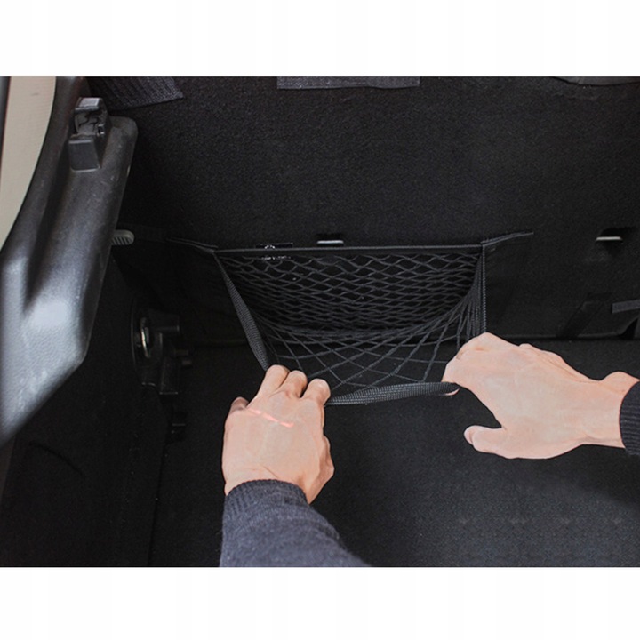 GRILLE ORGANISEUR SUR PUISSANT VELCRO VERS COUVERCLES DE COFFRE VOITURE PORZADEK DANS BAGAZNIKU 40X25