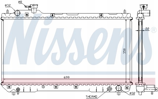 NISSENS 64629A RADUADOR DE AGUA 