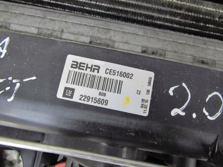 OPEL INSIGNIA LIFT 2.0 CDTI 13-17 RADIATEURS ÉCHANGEUR AIR-AIR VENTILATEUR 13241751